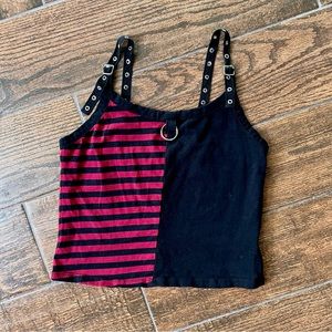 Striped Grommet Crop
